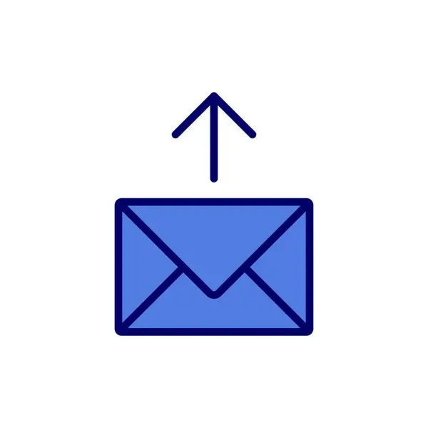 Mail Ikon Vektor Illusztráció Tervezés — Stock Vector
