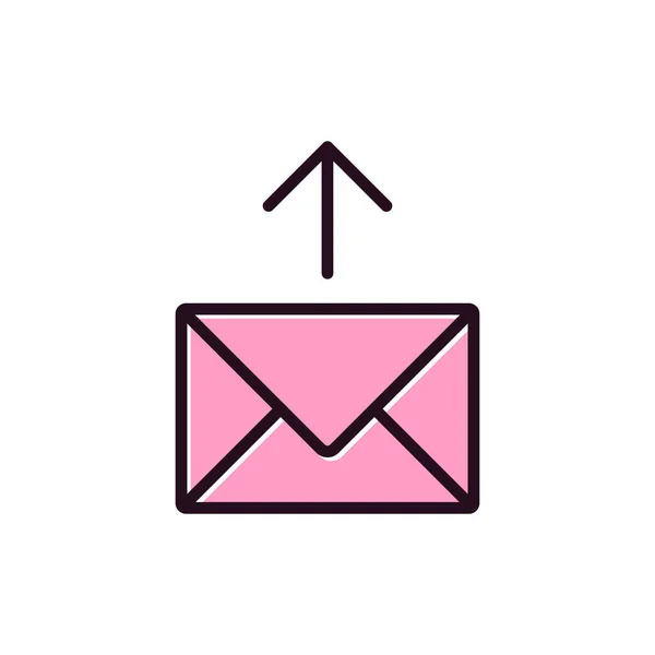 Ícone Mail Design Ilustração Vetorial — Vetor de Stock