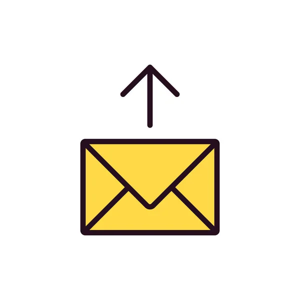 Email Icon Vector Illustration Design — Vetor de Stock