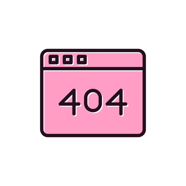 Error 404 Modern Icon Vector Illustration — Vector de stock