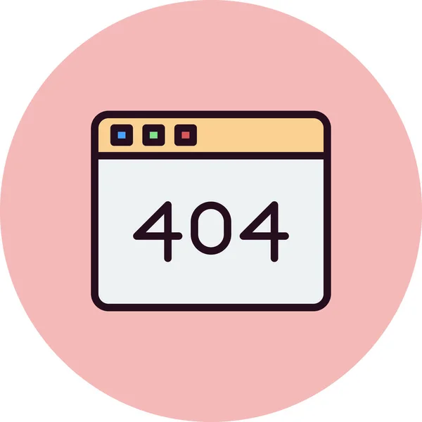 Error 404 Modern Icon Vector Illustration — Vettoriale Stock