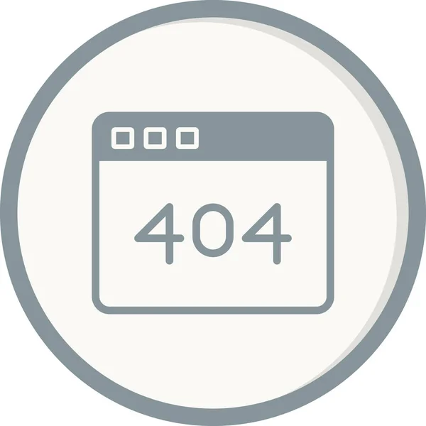 Error 404 Modern Icon Vector Illustration — Vettoriale Stock