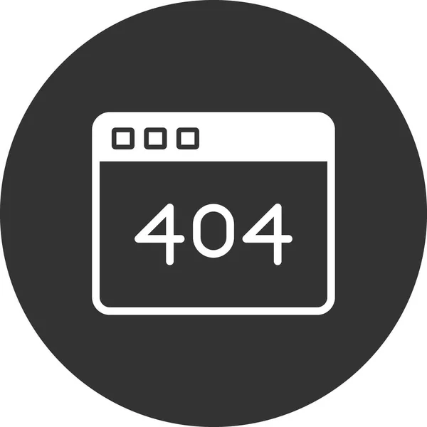 Error 404 Modern Icon Vector Illustration — Vettoriale Stock