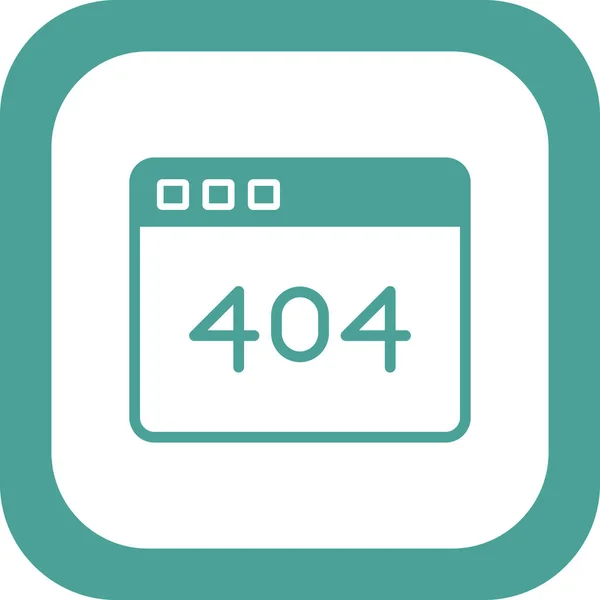 Error 404 Modern Icon Vector Illustration — Stock Vector