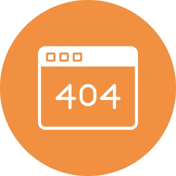 Erro 404 Ilustração Moderna Vetor Ícone —  Vetores de Stock