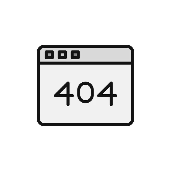 Error 404 Modern Icon Vector Illustration — Stok Vektör