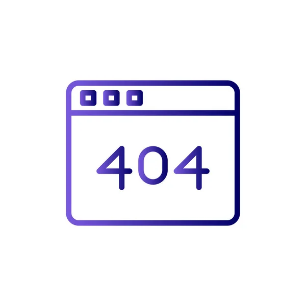 Error 404 Modern Icon Vector Illustration — Image vectorielle