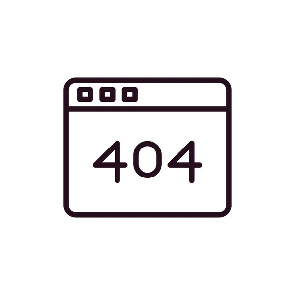 Error 404 Modern Icon Vector Illustration — Vettoriale Stock
