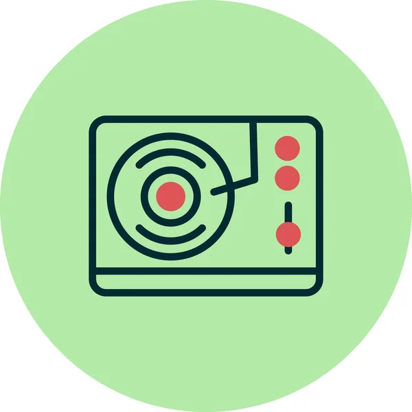 Record Player Modern Icon Vector Illustration — Stockvector
