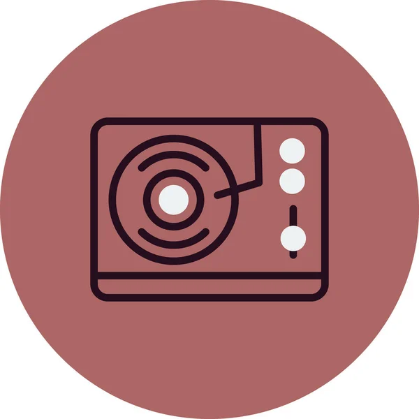 Record Player Modern Icon Vector Illustration — Image vectorielle