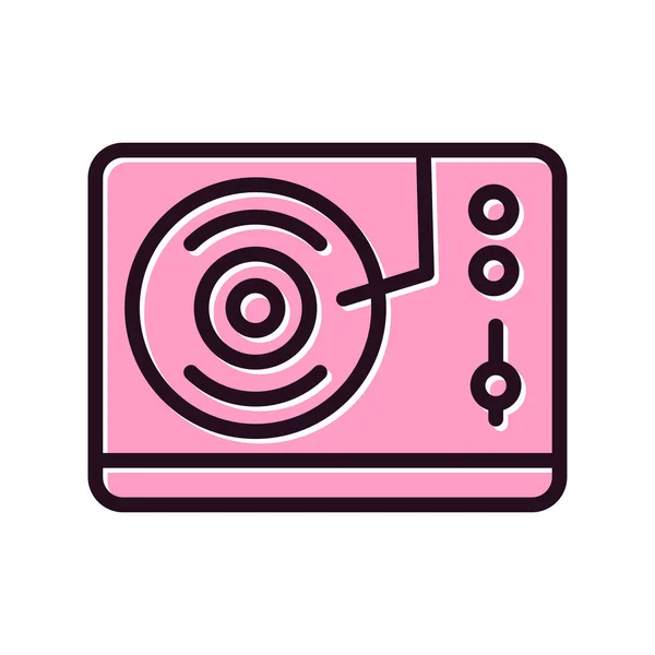 Record Player Modern Icon Vector Illustration — Image vectorielle