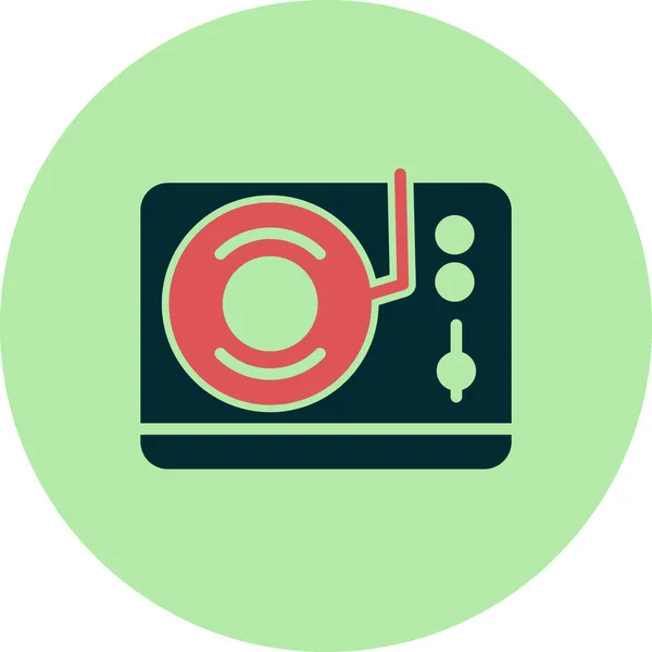 Record Player Modern Icon Vector Illustration — Stock vektor