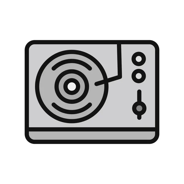 Record Player Modern Icon Vector Illustration — Stok Vektör