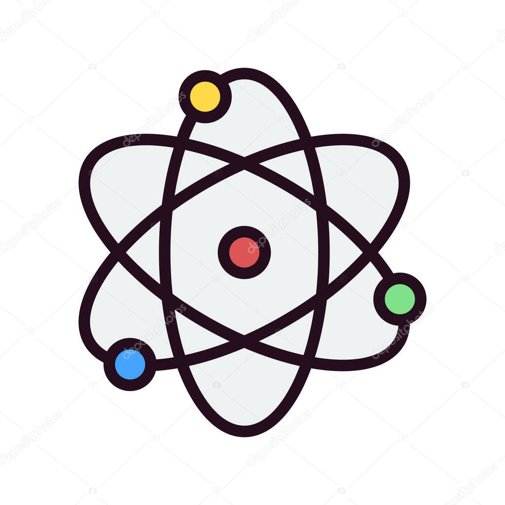 atom web icon vector illustration  