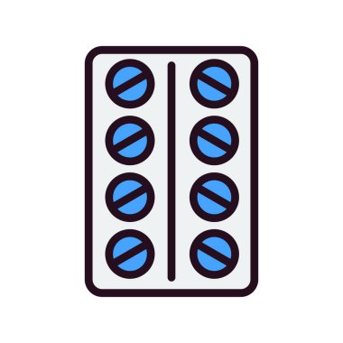 Tabletler simge vektör illüstrasyonu