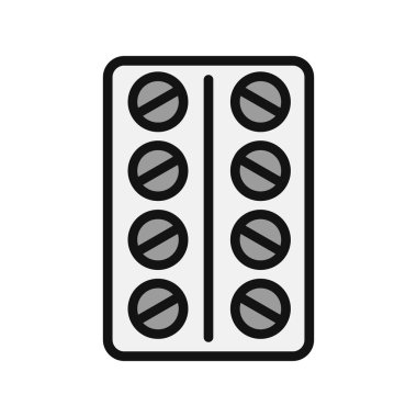 Tabletler simge vektör illüstrasyonu