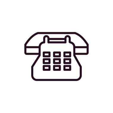 Beyaz arkaplanda telefon simgesi 