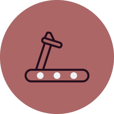 Koşu bandı modern simge vektör çizimi