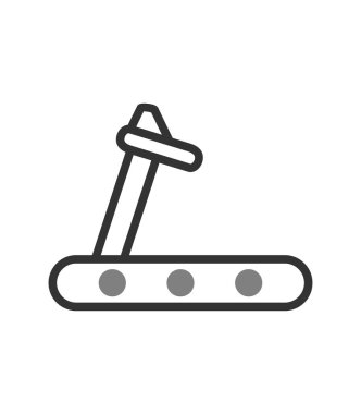 Koşu bandı modern simge vektör çizimi