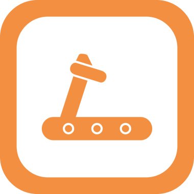 Koşu bandı modern simge vektör çizimi