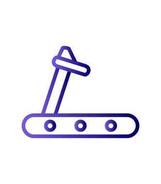 Koşu bandı modern simge vektör çizimi
