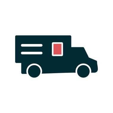 kamyon modern simge vektör illüstrasyonu