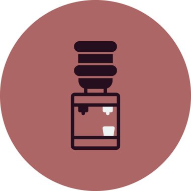 Su dağıtıcı simgesinin vektör illüstrasyonu