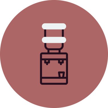 Su dağıtıcı simgesinin vektör illüstrasyonu