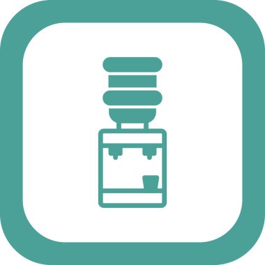 Su dağıtıcı simgesinin vektör illüstrasyonu