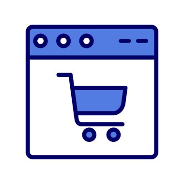 Basit web arayüzü simgesi, vektör illüstrasyonu