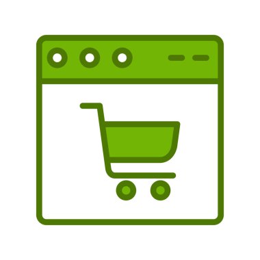 Basit web arayüzü simgesi, vektör illüstrasyonu