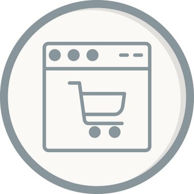 Basit web arayüzü simgesi, vektör illüstrasyonu