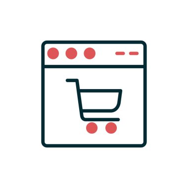 Basit web arayüzü simgesi, vektör illüstrasyonu