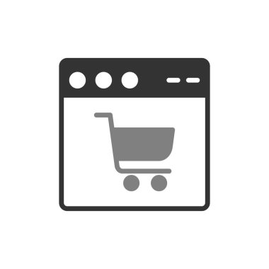 Basit web arayüzü simgesi, vektör illüstrasyonu