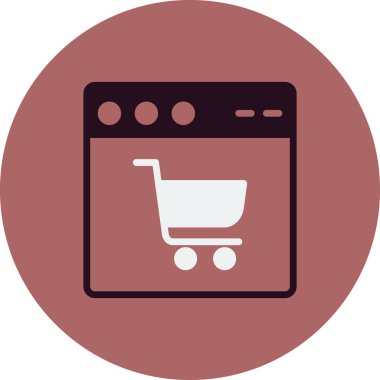 Basit web arayüzü simgesi, vektör illüstrasyonu