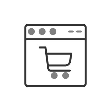 Basit web arayüzü simgesi, vektör illüstrasyonu