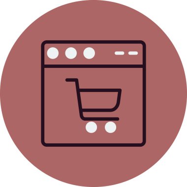 Basit web arayüzü simgesi, vektör illüstrasyonu