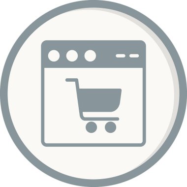 Basit web arayüzü simgesi, vektör illüstrasyonu