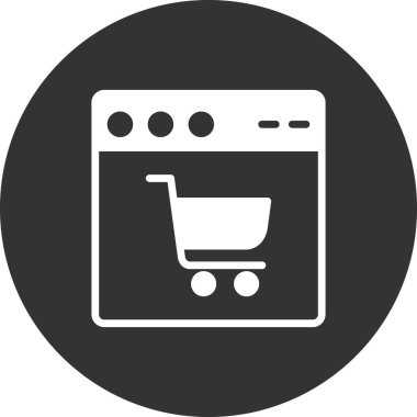 Basit web arayüzü simgesi, vektör illüstrasyonu