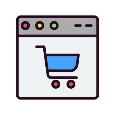 Basit web arayüzü simgesi, vektör illüstrasyonu