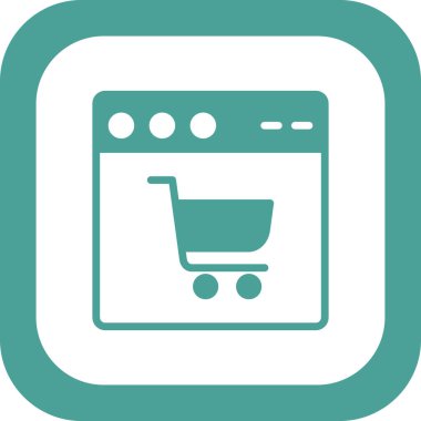 Basit web arayüzü simgesi, vektör illüstrasyonu