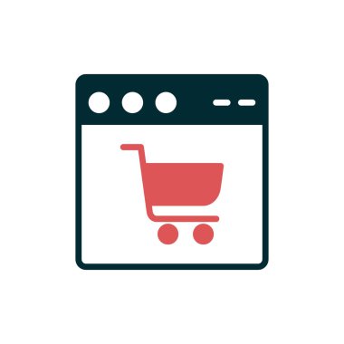 Basit web arayüzü simgesi, vektör illüstrasyonu