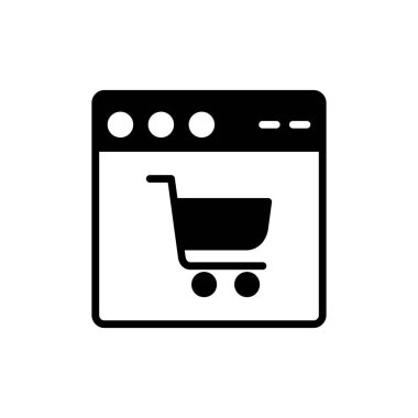 Basit web arayüzü simgesi, vektör illüstrasyonu