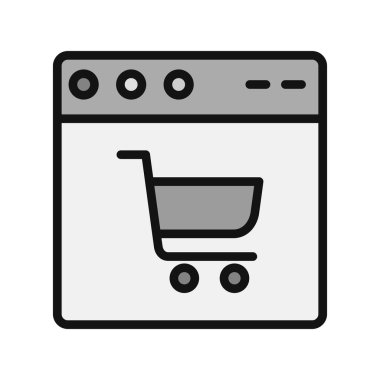 Basit web arayüzü simgesi, vektör illüstrasyonu