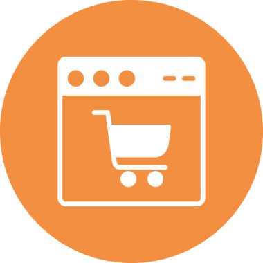 Basit web arayüzü simgesi, vektör illüstrasyonu