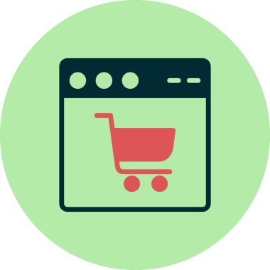 Basit web arayüzü simgesi, vektör illüstrasyonu