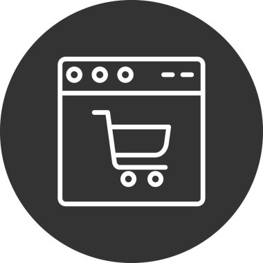 Basit web arayüzü simgesi, vektör illüstrasyonu