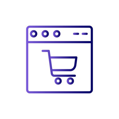 Basit web arayüzü simgesi, vektör illüstrasyonu