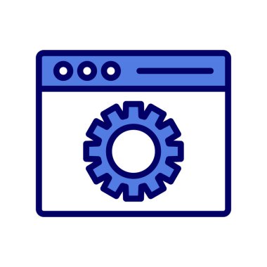 Basit web arayüzü simgesi, vektör illüstrasyonu