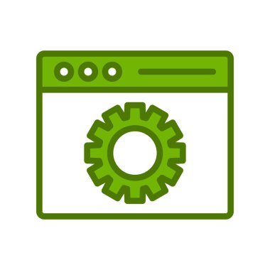 Basit web arayüzü simgesi, vektör illüstrasyonu